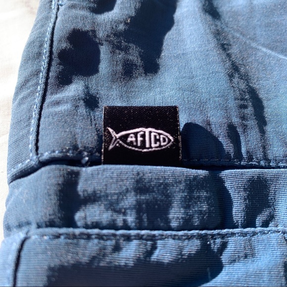 NWT Aftco Bluewater Fishing Shorts Mens Size 40 Waist Golf Trunks Blue - Picture 3 of 8